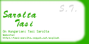 sarolta tasi business card